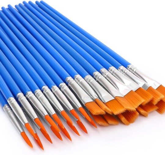30 Pack Small Paint Brushes for Detail Painting – Fine Tip Artist Brush Set Bulk for Acrylic, Watercolor, Oil Painting, Miniature, Craft & DIY Projects